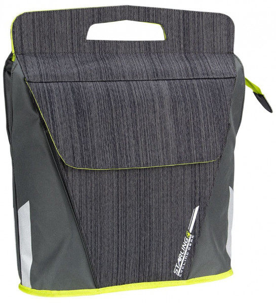 Oval Shopper Bicycle Bag Anthracite/Lime